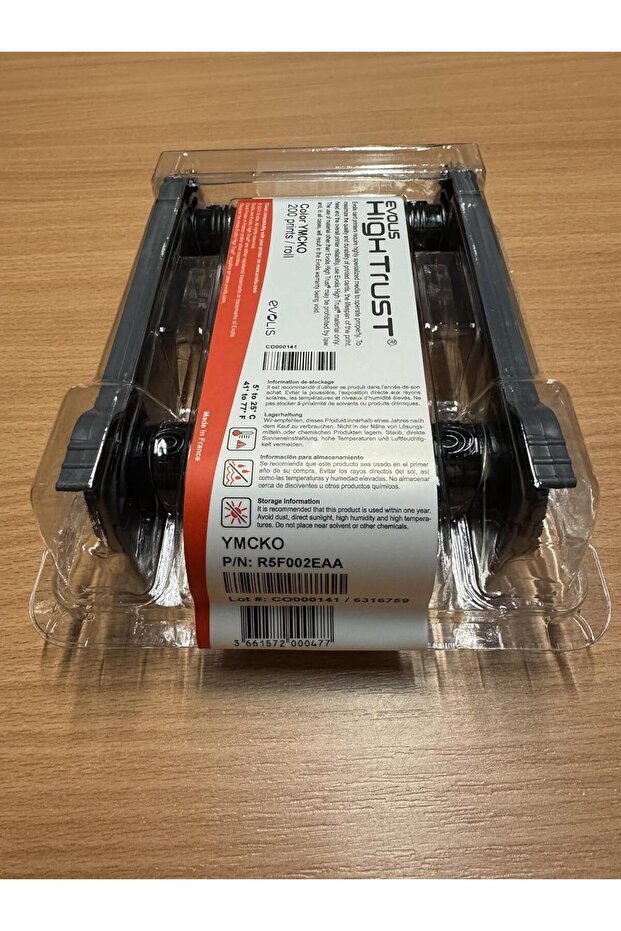 R5F002EAA Printer Ribbon, Black, Blue, Red, Yellow