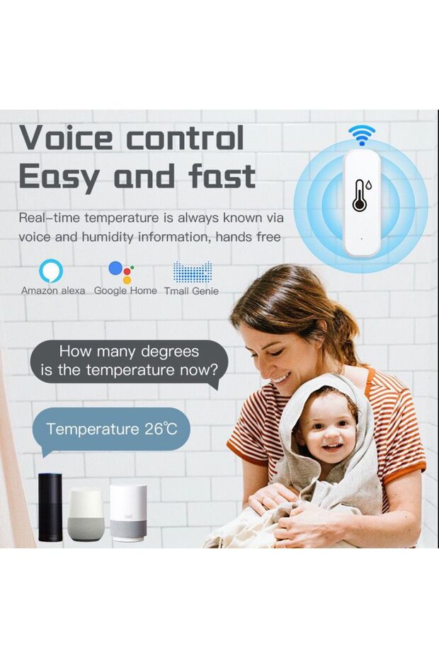 Smart Temperature and Humidity Sensor, WiFi, Compatible with Tuya APP, Smart Life APP, Alexa and Goo - 5