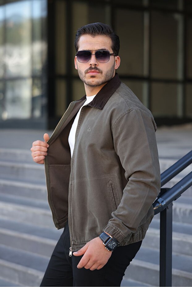 LTC Jeans Erkek Relaxed Canvas Haki Ceket