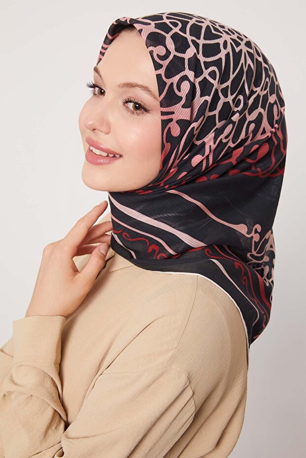 قماش قطني بنمط عرقي أسود - 4