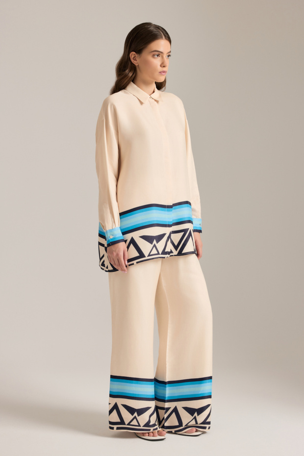 تونيك قطني منقوش بخطوط - 2