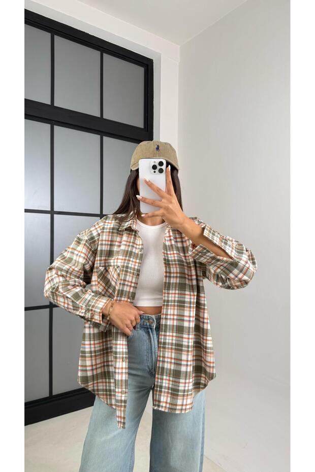 Yeşil Kareli Oduncu Gömlek GAUS-00499 - 1