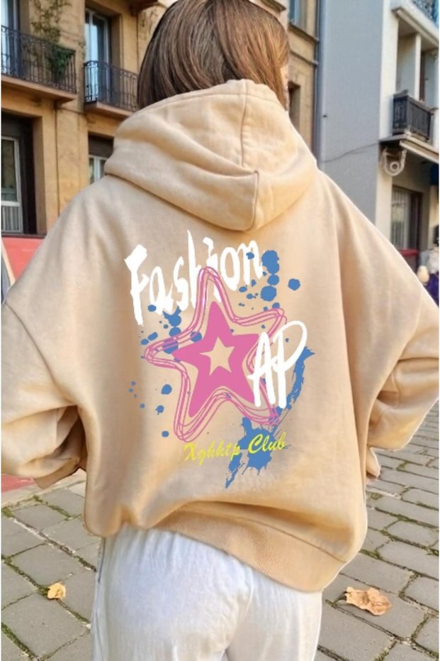 Unisex Fashion Tap Colorful Custom Printed Cotton Oversize Hooded Sweatshirt