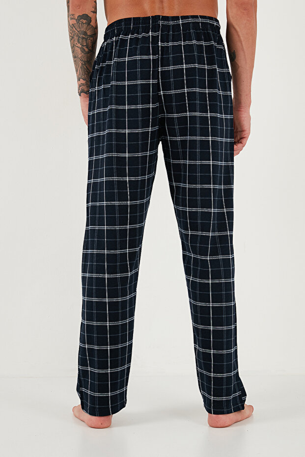 Pamuklu Regular Fit Normal Bel Düz Paça Cepli 2'li Paket Pijama Altı Erkek PİJAMA ALTI 65740 - 4