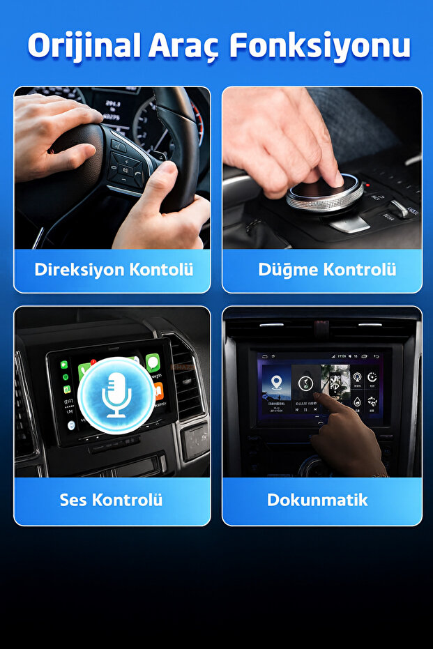 Kablosuz Carplay Adaptörü Android ve Apple Uyumlu Wireless Carplay - 5