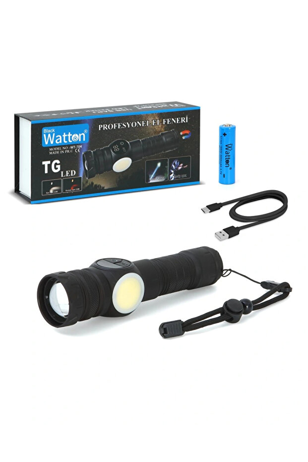 WT-704 9 MODLUŞARJLI KAMP LAMBASI EL FENERİ - 6