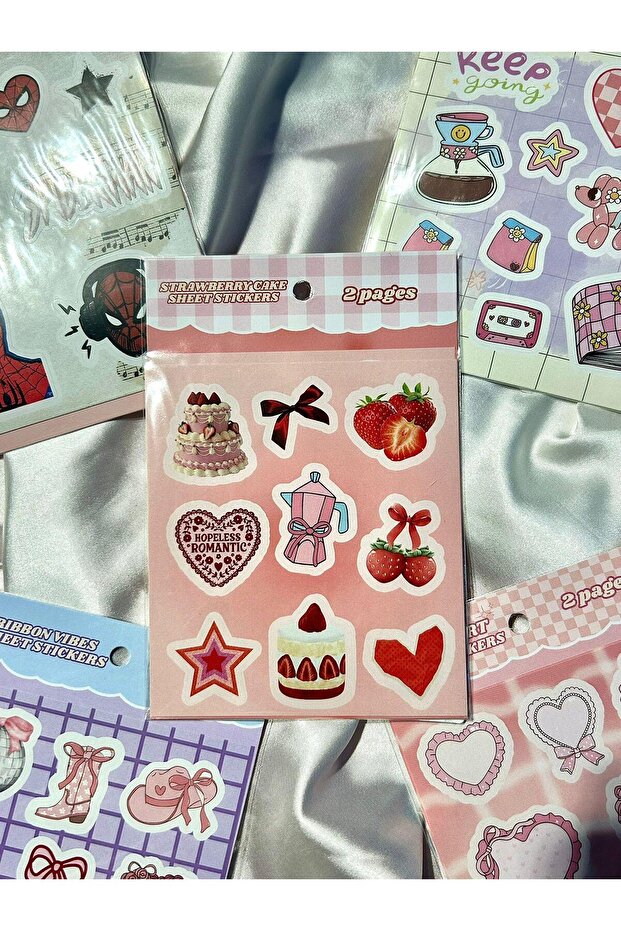 Strawberry Cake Sheet Stickers - 1