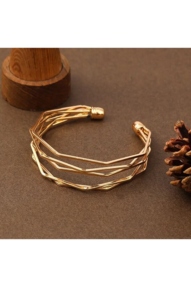 Diamond Pattern Open Adjustable Bracelet - 2