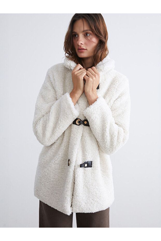 Shirt Collar Women's Plush Coat