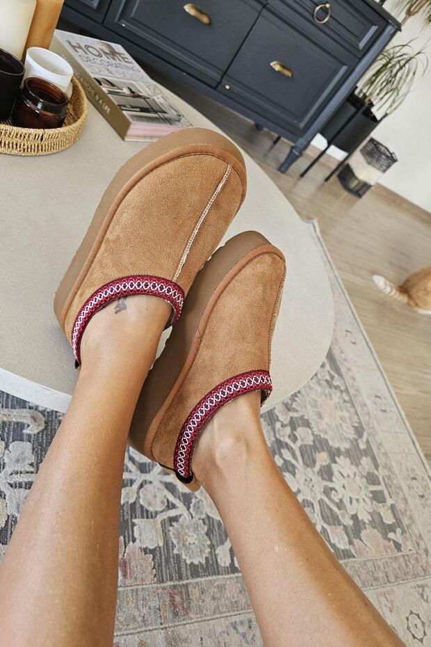 OPS 1AK Topukla Kadın İçi Kürklü Kalın Tabanlı Mini Bot - 1