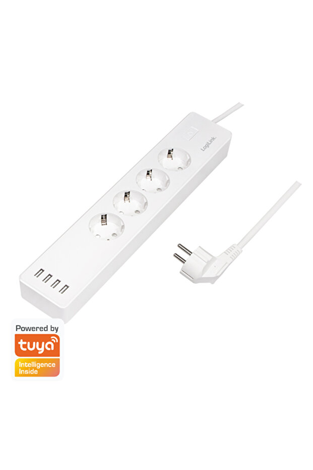 Smart extension cord SH0104, Wi-Fi, 4 sockets, 4xUSB 5 V/4 A max. 20 W, White - 1