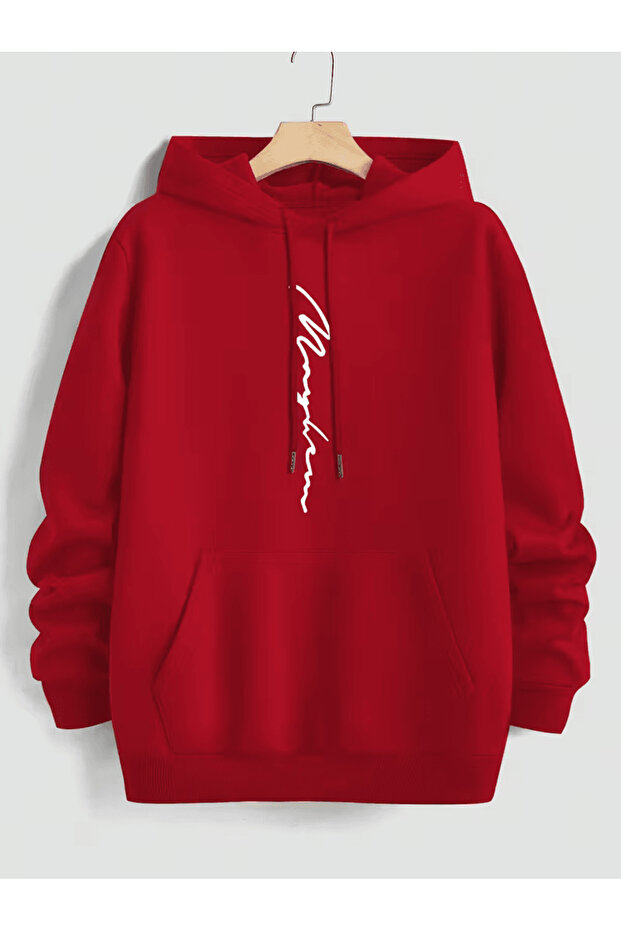 Minimalist Vertical Script Hoodie