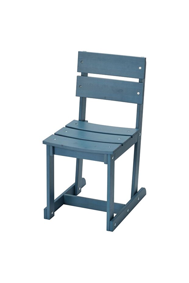 ahşap sandalye, mavi - 3