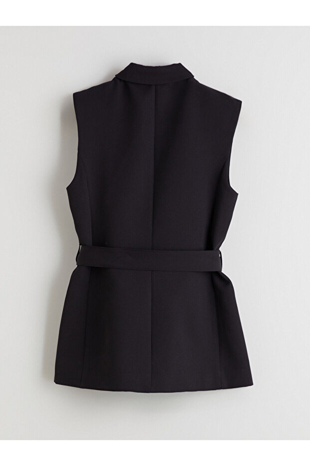 LCW VisionSiyah Ceket Yaka Kadın Klasik Yelek - 7