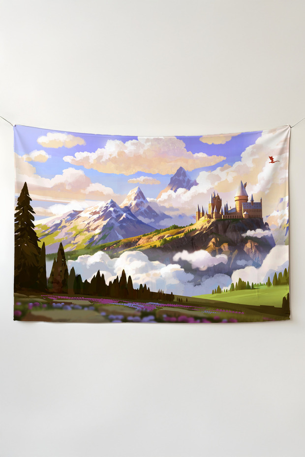 Harry Potter Horizontal Wall Covering Film Themed Quality Fabric Room Decor Tapestry Wall Carpet