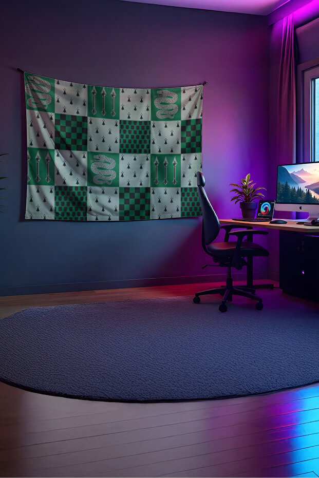 Harry Potter Yatay Duvar Örtüsü Film Temalı Kaliteli Kumaş Oda Dekoru Tapestry Duvar Halısı - 2