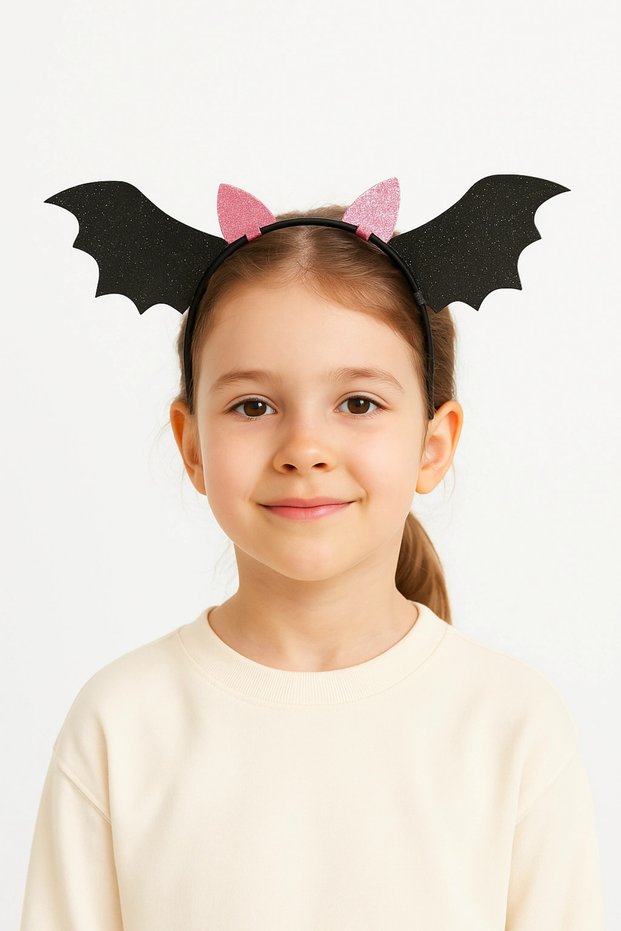 Black Bat Themed Girl's Halloween Crown