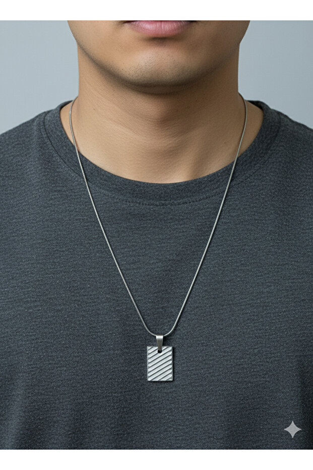 Çelik erkek kolye - 1