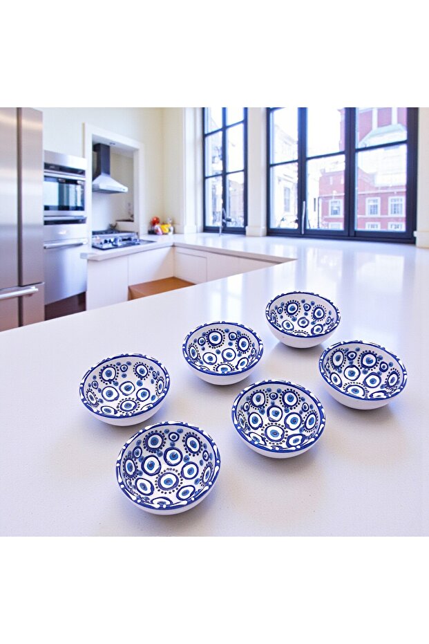 Hand-Painted Ceramic Bowl World, Sauce, Snack, Jam Bowls, 10 Different Models, 8 cm