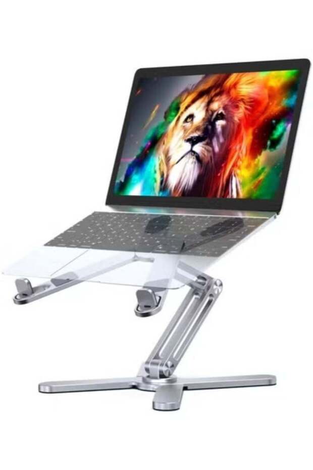 Adjustable Aluminum Laptop Stand with 360° Rotating Base