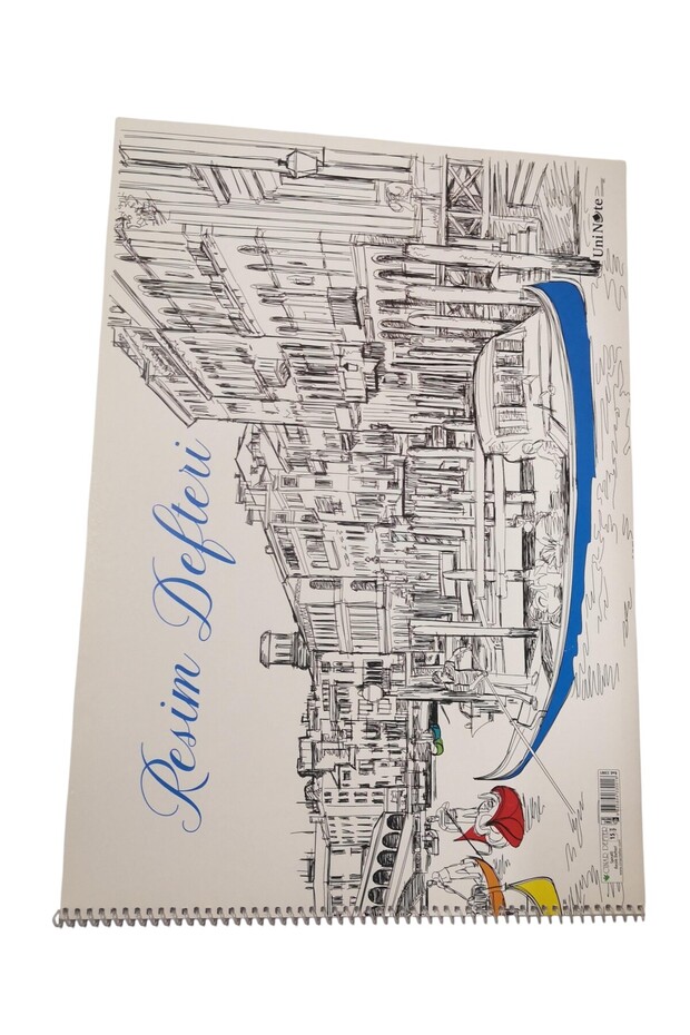 دفتر رسم حلزوني بغلاف كرتوني 35×50، 15 ورقة بحجم كبير