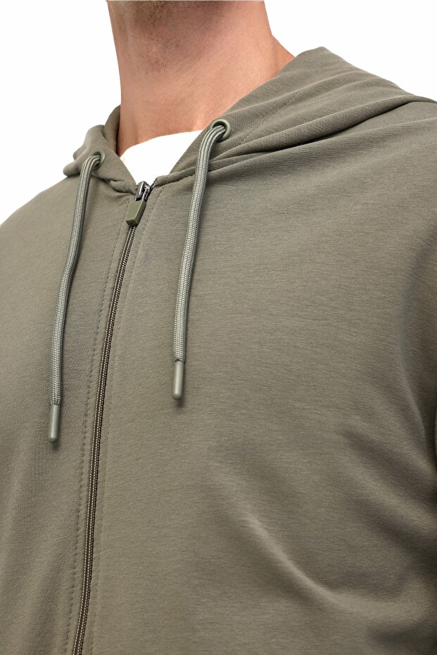 MB 18SN87 5PR Haki Erkek Eşofman Üstü - 4