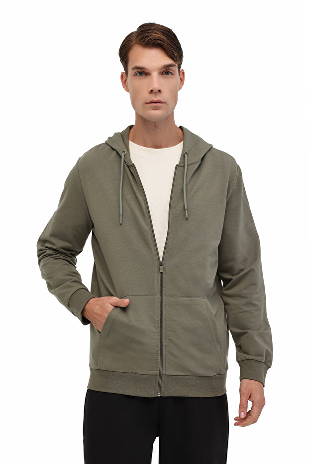 MB 18SN87 5PR Haki Erkek Eşofman Üstü - 1