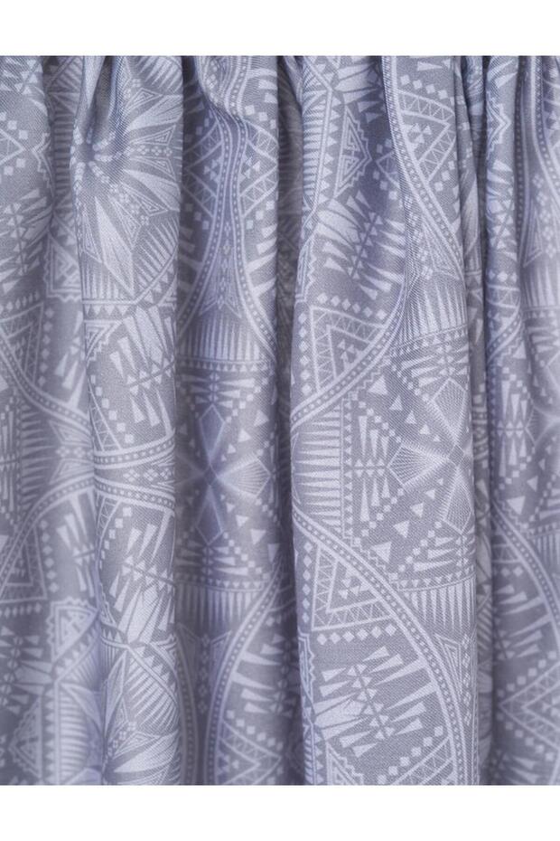 Patterned Digital Print Shawl Gray - 2