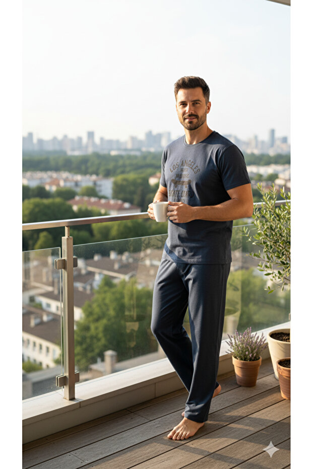 Men's Short-Sleeve Pajama Set