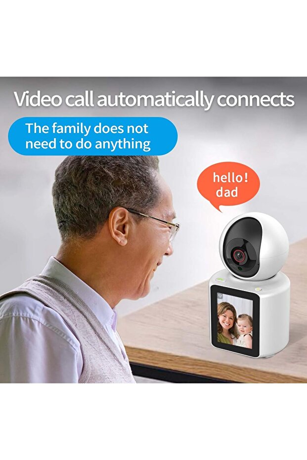 2 Way Video Camera with 2.8inch IPS Screen, Wireless Security Camera Support 2.4g Wifi, 12 - 4