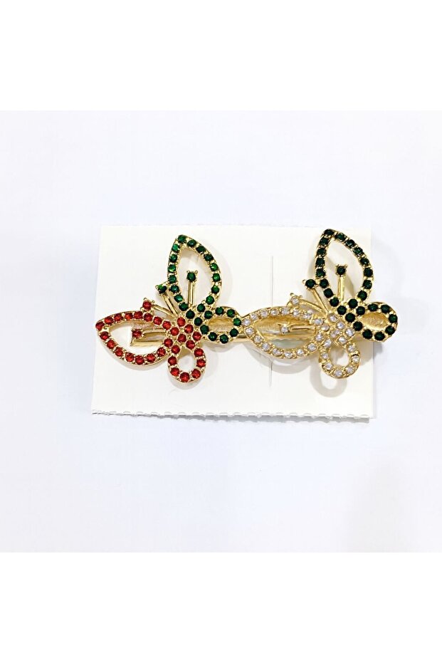 Colorful Stone Butterfly Model Women's Shiny Buckle