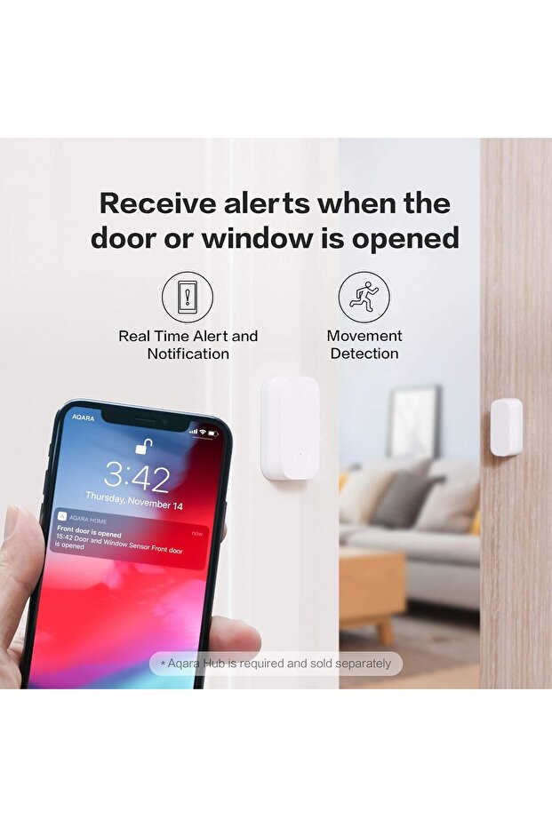 Door and Window Sensor, Requires HUB, Zigbee Connection, Wireless Mini Contact Sensor fo - 7