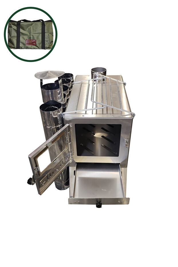 Krom Lüks Çadır Sobası - 1