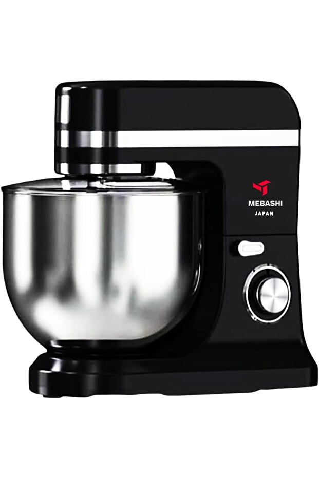 12 Litre Stainless Steel Bowl Mixer, 6 Speed Control with Pulse, Accessories (ME-SBM1114) (Black)|1500W