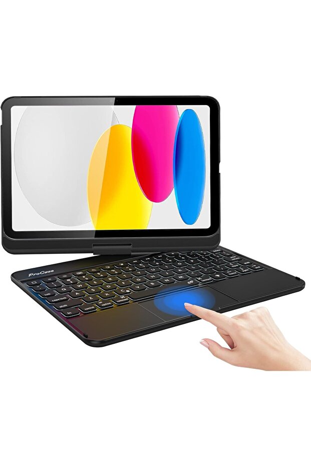 360° Rotation iPad (A16) 11th / iPad 10th Gen 10.9'' Keyboard Case with Multi-Touch Trackpa