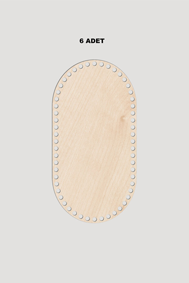 Wooden Rectangular Oval Corner Basket Tray Base 13X25 cm 6 Pieces Maple 3mm
