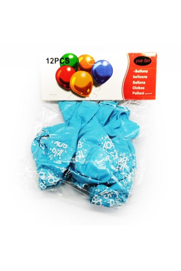 Set 10 baloane „E băiat”, albastre
