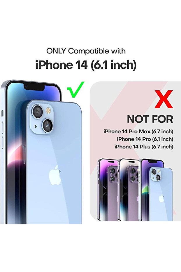جراب متوافق مع هاتف iPhone 14 مع حامل، متعدد الوظائف مغناطيسي عمودي وأفقي... - 2