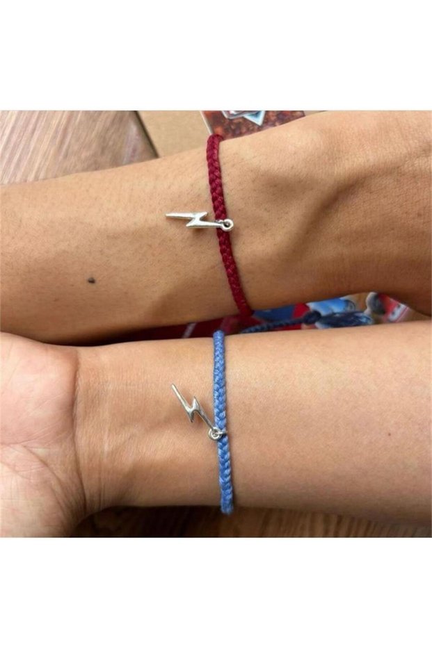 Mcqueen & Sally Red Blue Lightning Cars Couple Bracelet