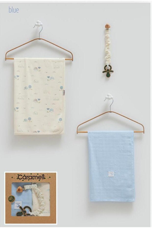 Caramell Muslin and Combed Cotton Blanket Set of 3 New Season