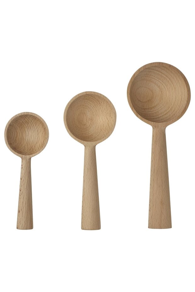 FLODNEJONÖGA Spoon, set of 3, wood