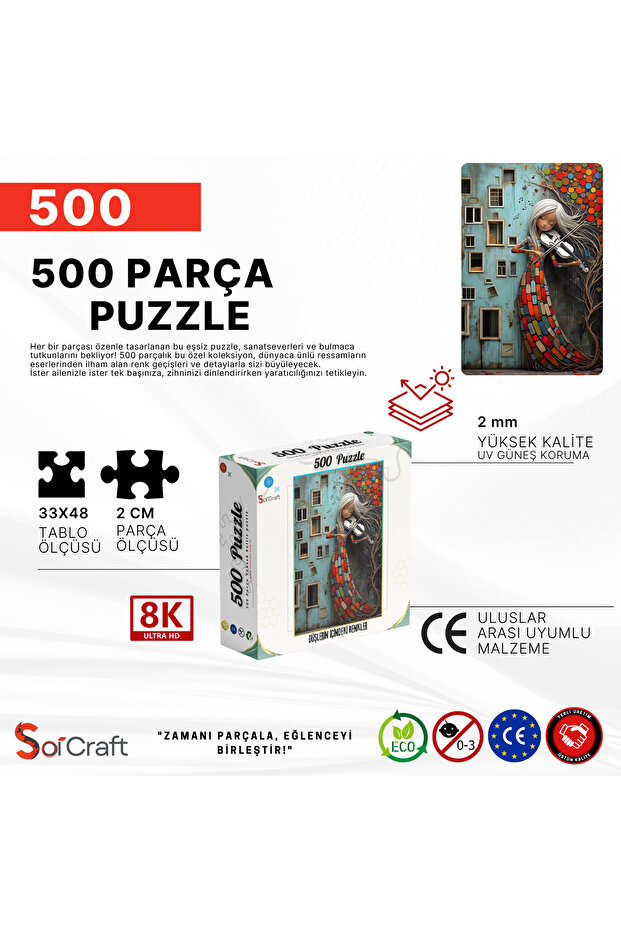 500 Parça Puzzle Düşlerin İçindeki Renkler - 5