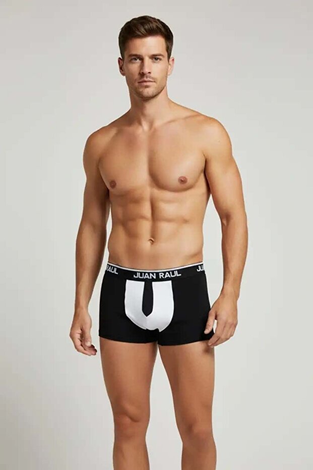 Siyah Kravat Desenli Boxer - DB266 - 2