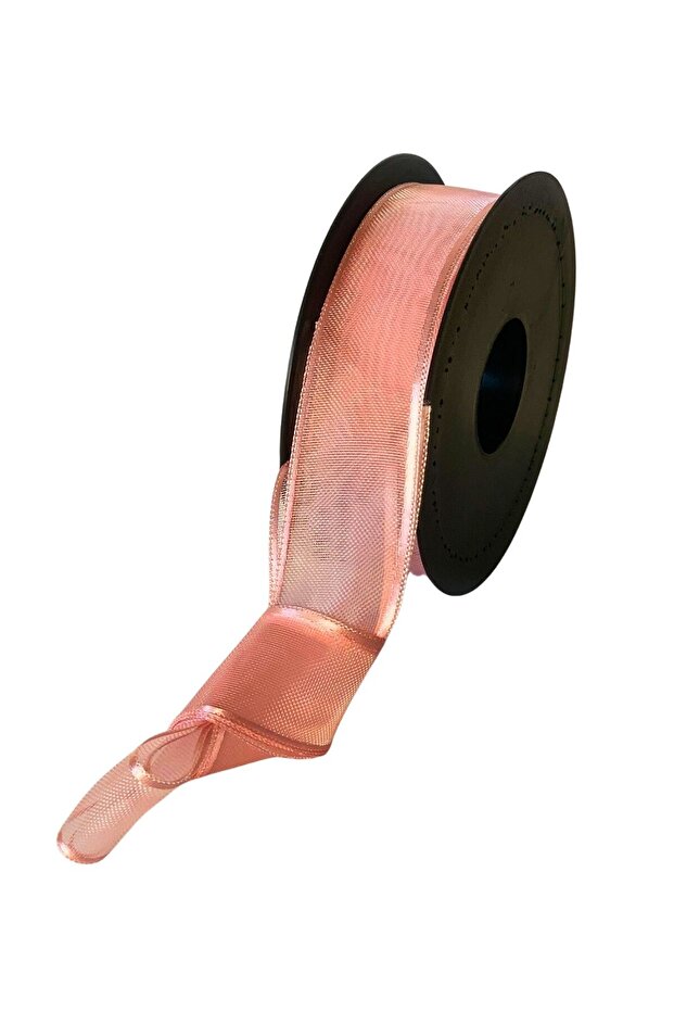 Salmon Chiffon Tulle Fabric Ribbon 2 cm X 20m Gift Packaging Henna Bridal Dowry Bundle Decoration Ribbon Bow