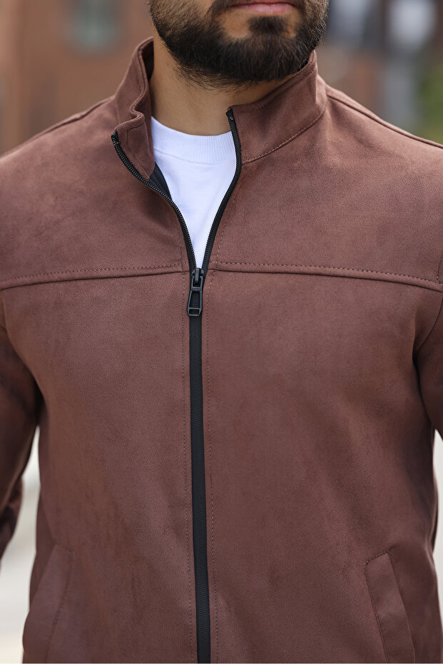 سترة أساسية من جلد الغزال للربيع - تصميم بسيط وأنيق - 4