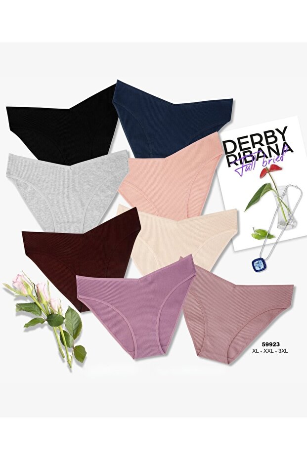 Kozabiat Dominant 10-Pack Cotton Edged Drawstring Economic Daily Plus Size Panties (Xl-3Xl)