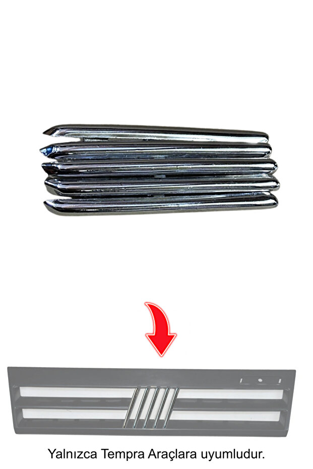 شارة كروم أمامية متوافقة مع سيارة فيات تيمبرا - 1