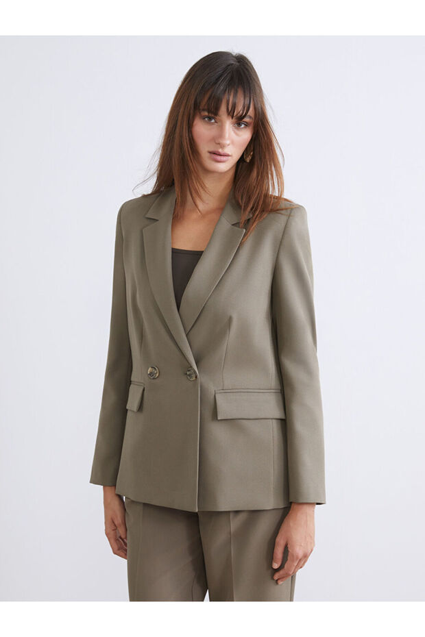 Kadın Krep Blazer Ceket - 1