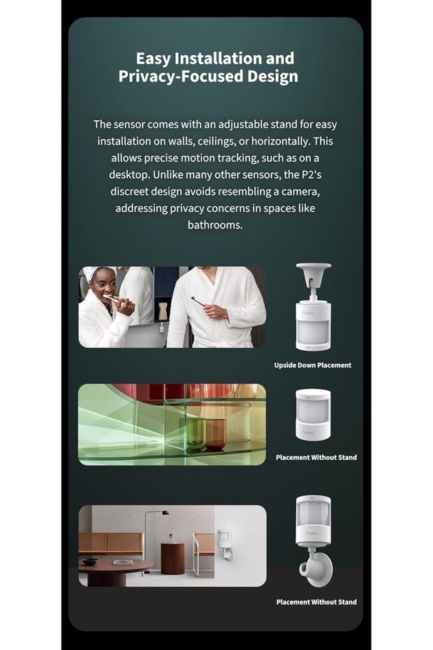 P2 Motion and Light Sensor - Smart Home Automation, Energy Management, 6m Detection Range - 7