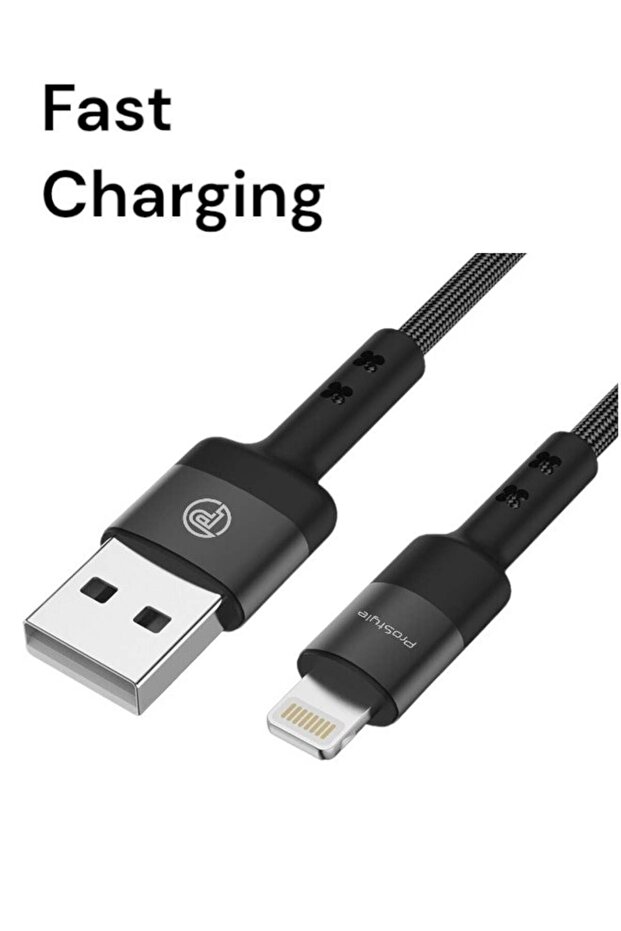 iPhone USB to Lightning Cable 1.2M Braided Fast Charging Data Sync Cord Compatible with iPh - 1
